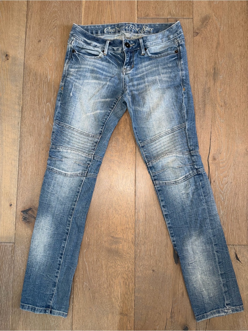 Converse One Star Motocross 99% cotton straight leg Jeans size 6 great condition